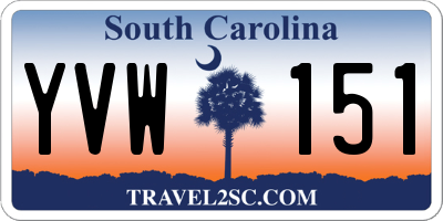SC license plate YVW151