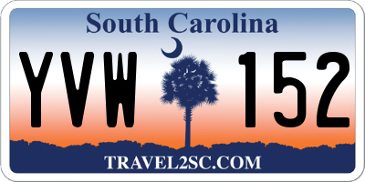 SC license plate YVW152