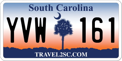 SC license plate YVW161