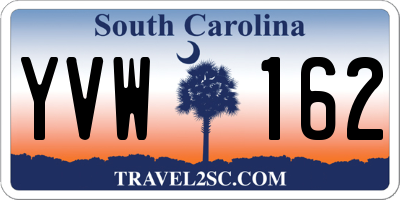 SC license plate YVW162