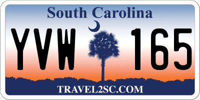 SC license plate YVW165