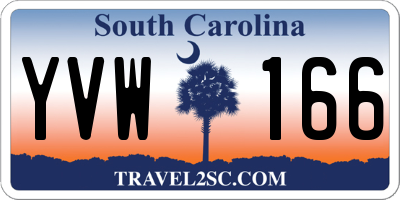 SC license plate YVW166