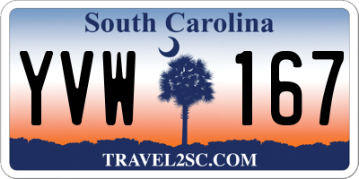 SC license plate YVW167