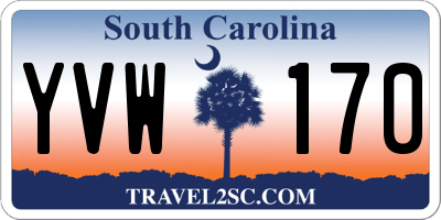 SC license plate YVW170