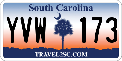 SC license plate YVW173