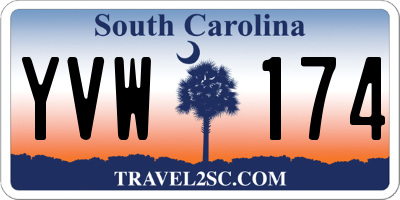 SC license plate YVW174