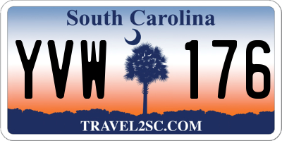 SC license plate YVW176
