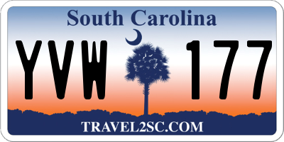 SC license plate YVW177
