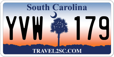 SC license plate YVW179