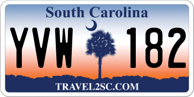 SC license plate YVW182