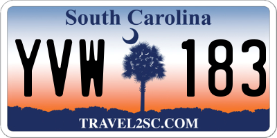 SC license plate YVW183