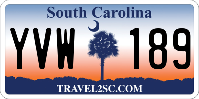 SC license plate YVW189