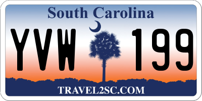 SC license plate YVW199