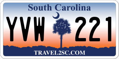 SC license plate YVW221