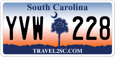 SC license plate YVW228