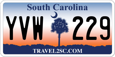 SC license plate YVW229
