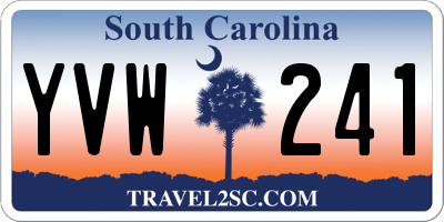 SC license plate YVW241