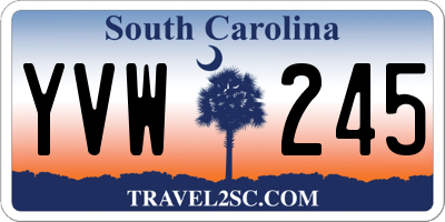 SC license plate YVW245