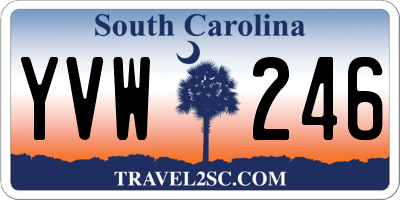SC license plate YVW246