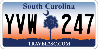 SC license plate YVW247