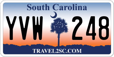 SC license plate YVW248