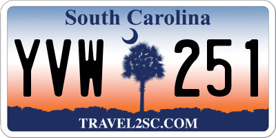 SC license plate YVW251