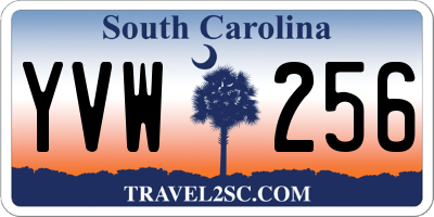 SC license plate YVW256