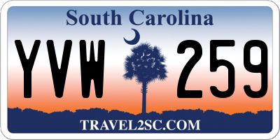 SC license plate YVW259