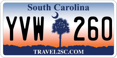 SC license plate YVW260