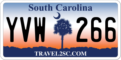 SC license plate YVW266