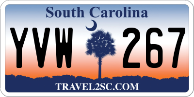 SC license plate YVW267