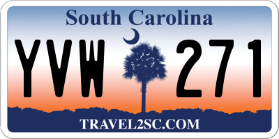 SC license plate YVW271