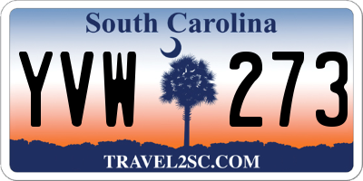 SC license plate YVW273