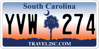 SC license plate YVW274