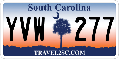 SC license plate YVW277