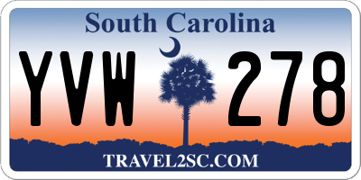 SC license plate YVW278