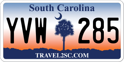SC license plate YVW285