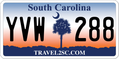 SC license plate YVW288