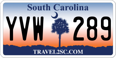 SC license plate YVW289
