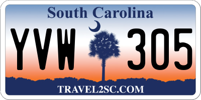 SC license plate YVW305