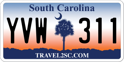 SC license plate YVW311