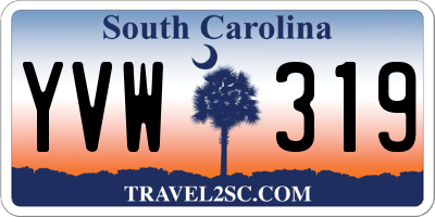 SC license plate YVW319