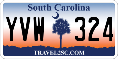 SC license plate YVW324