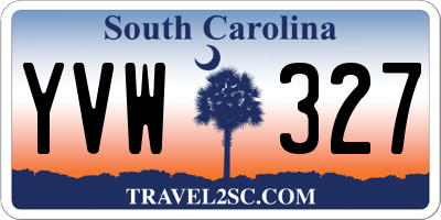 SC license plate YVW327