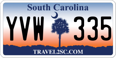 SC license plate YVW335