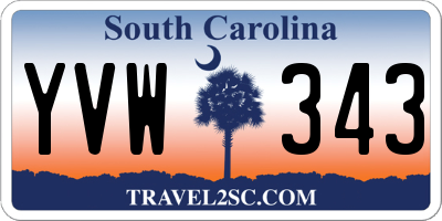 SC license plate YVW343