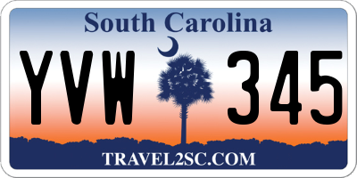 SC license plate YVW345