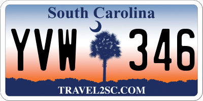 SC license plate YVW346
