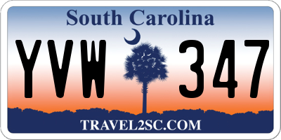 SC license plate YVW347