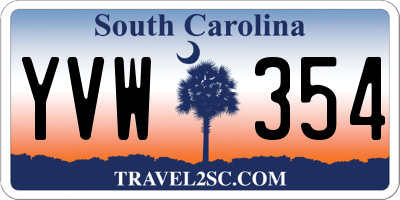 SC license plate YVW354